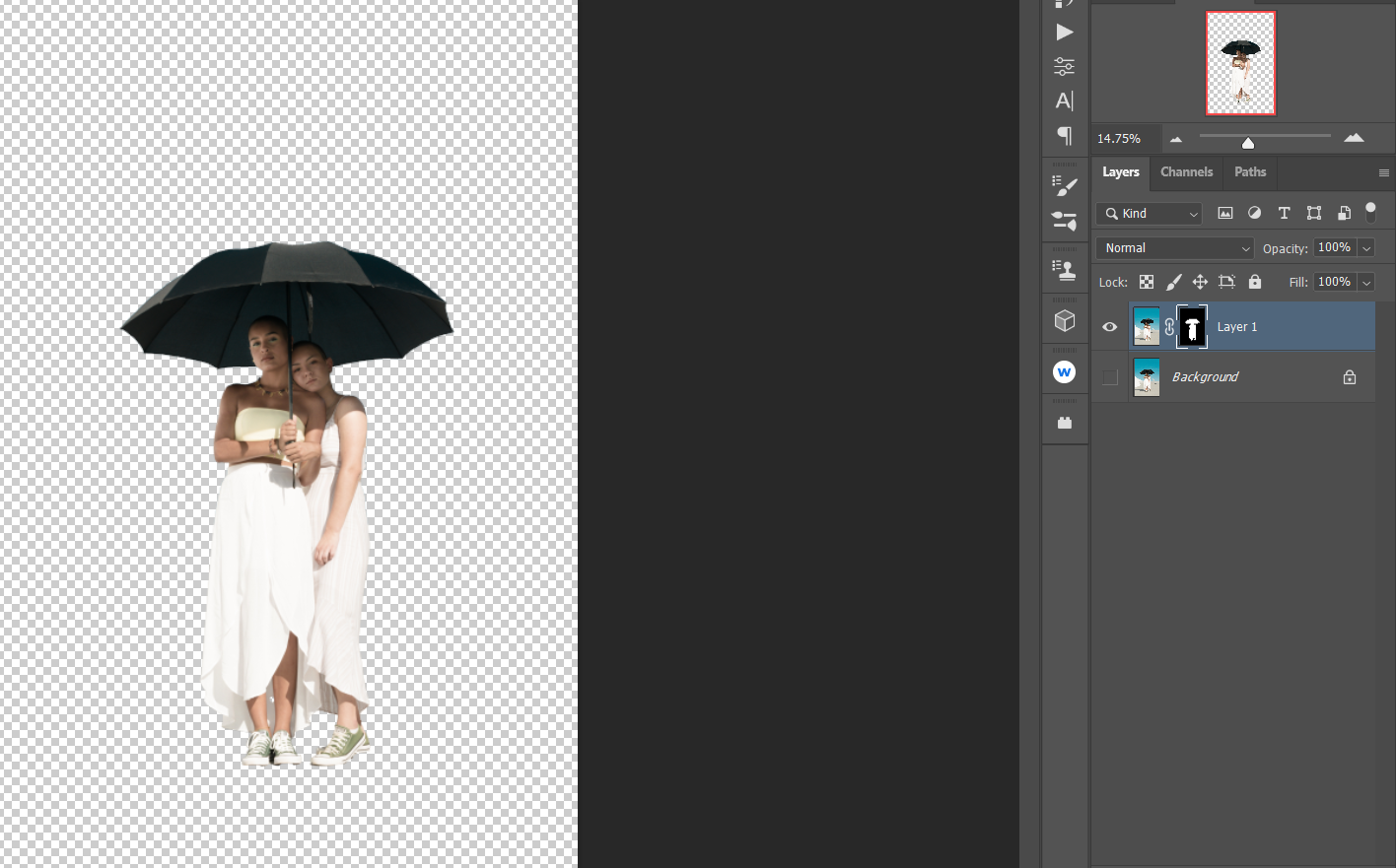 Deselect Background Layer