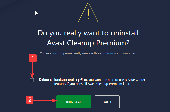 Опция удаления бэкапов и логов при деинсталляции
