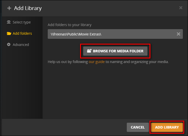 Добавление папки преврёлов