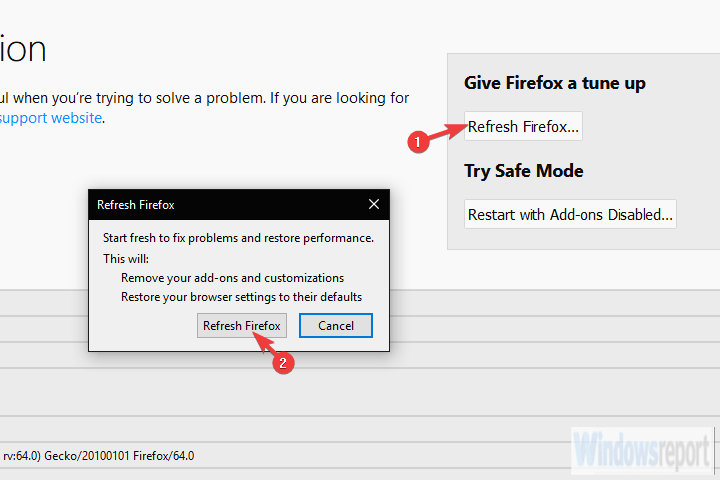 Кнопка обновления (Refresh) Firefox