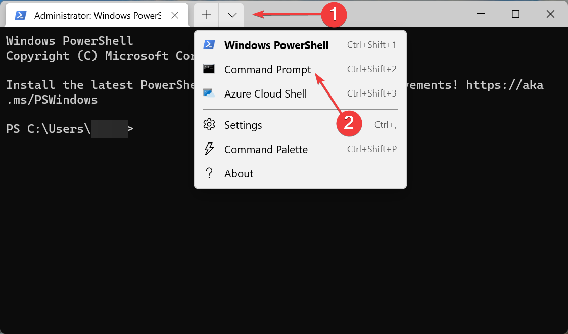Выбор командной строки