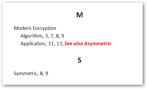 Классический формат индекса в примере