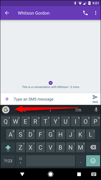 Кнопка G в строке подсказок клавиатуры