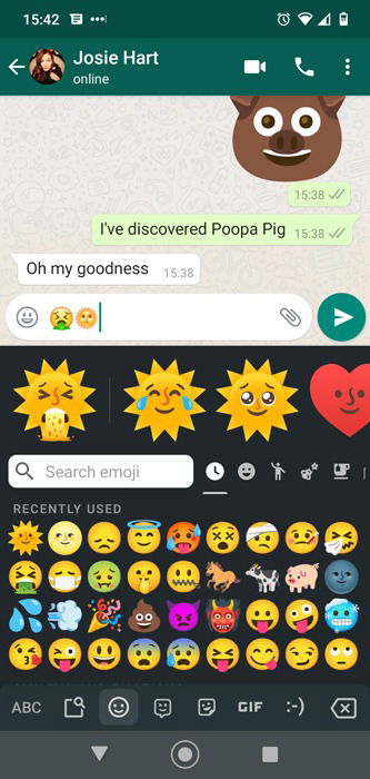 Эмодзи рвоты, комбинированный с солнцем