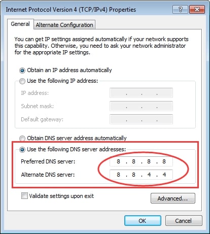 Исправить DNS_PROBE_FINISHED_BAD_CONFIG быстро