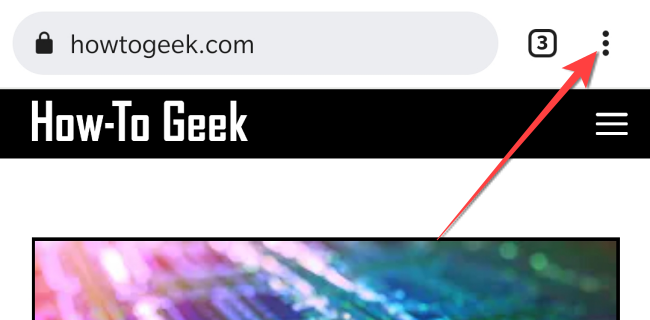Нажмите кнопку с тремя точками, чтобы открыть меню Chrome