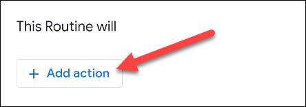 Кнопка Добавить действие в рутине