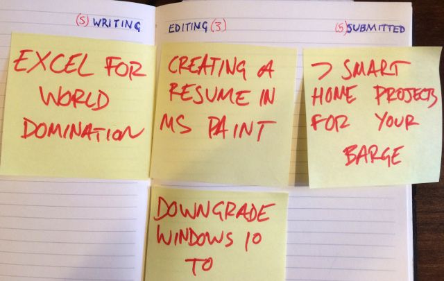 Физическая Kanban-доска в блокноте