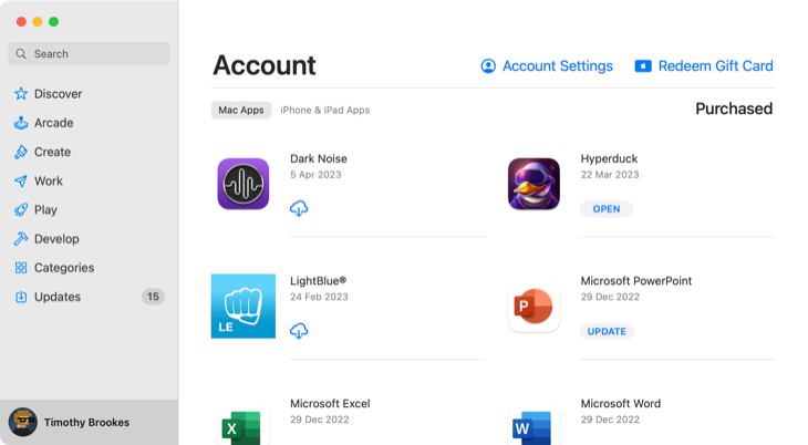 Выберите «Погасить подарочную карту или код» на странице аккаунта