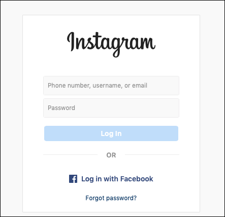 Вход в Instagram — страница входа