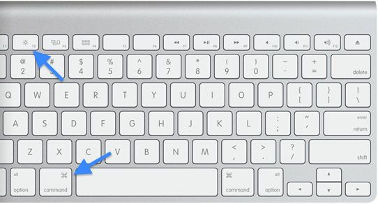 Клавиатура Apple с подсветкой клавиш и сочетанием cmd+F2 для входа в режим