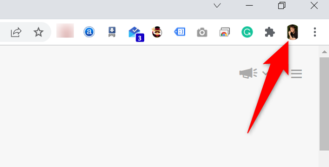 Иконка профиля пользователя в Chrome для управления профилями