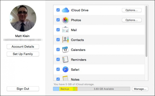 Снимите галочку чтобы отключить синхронизацию Фото с iCloud