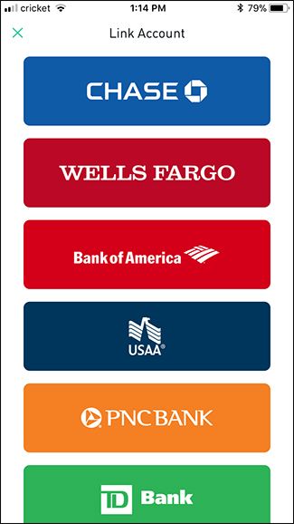 Список банков для привязки в Robinhood