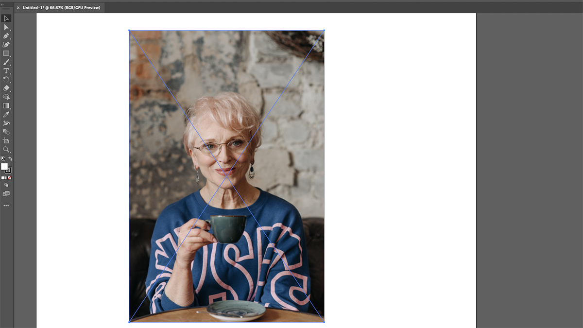 Изображение, вставленное в документ Illustrator