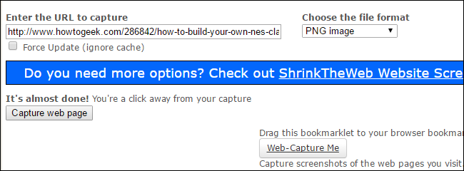 Онлайн‑сервис для создания полноразмерного скриншота веб‑страницы