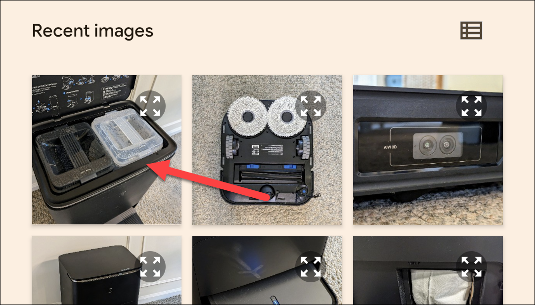 Выбор фото в приложении для просмотра EXIF.
