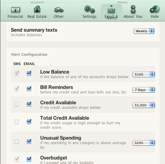 Настройка оповещений по почте в Mint