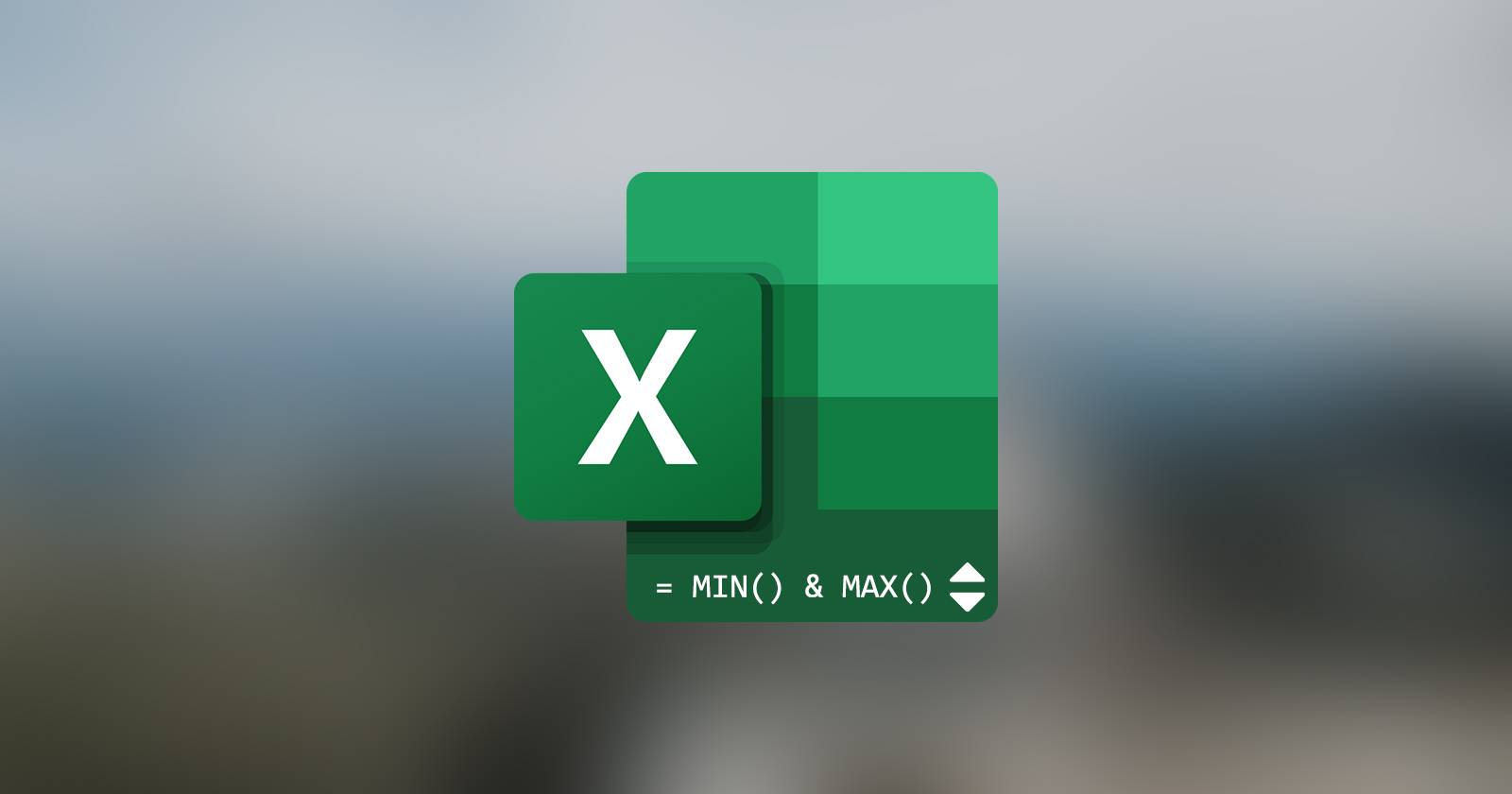 Логотип Excel с пометками минимального и максимального значений.