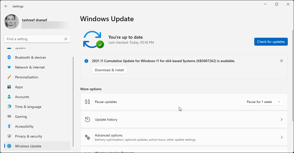 Обновление Windows 11 через Центр обновления