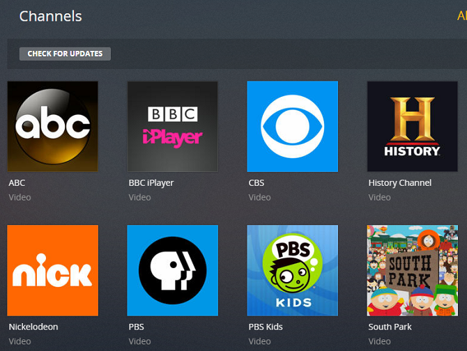 прикладное изображение медиасервера Plex на экране