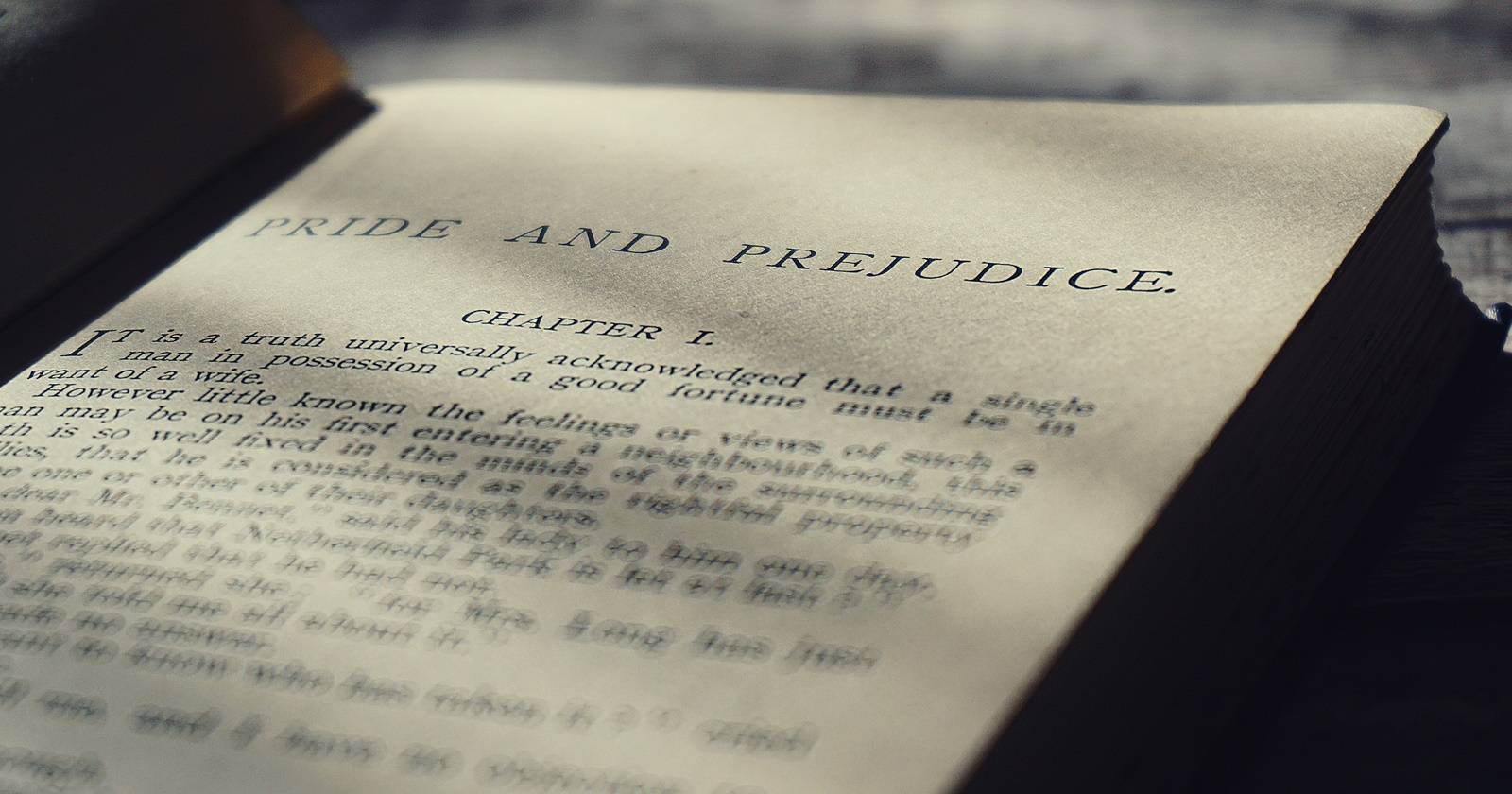 Первая страница «Гордость и предубеждение»