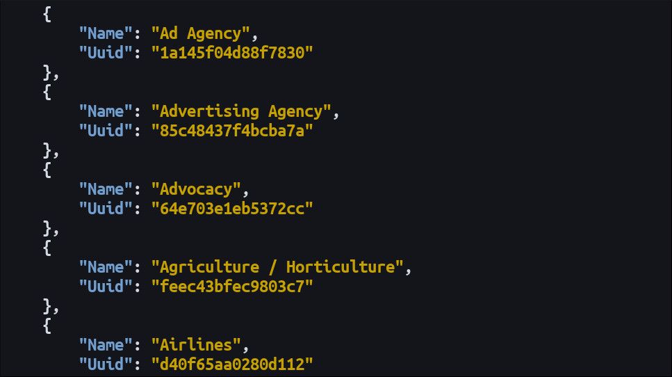 Скриншот JSON-вывода HTTPie