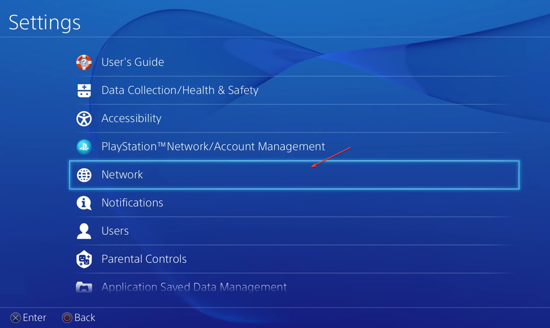 Настройки сети на PS4