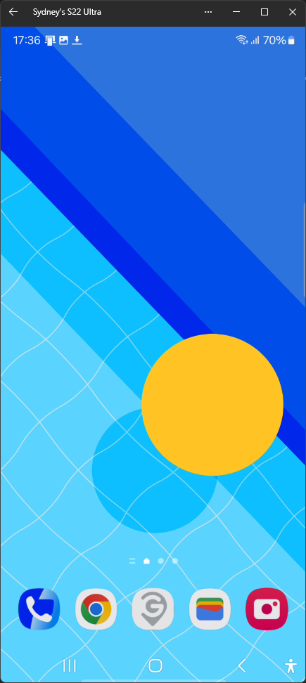 Зеркалированное Android‑окно в Windows.