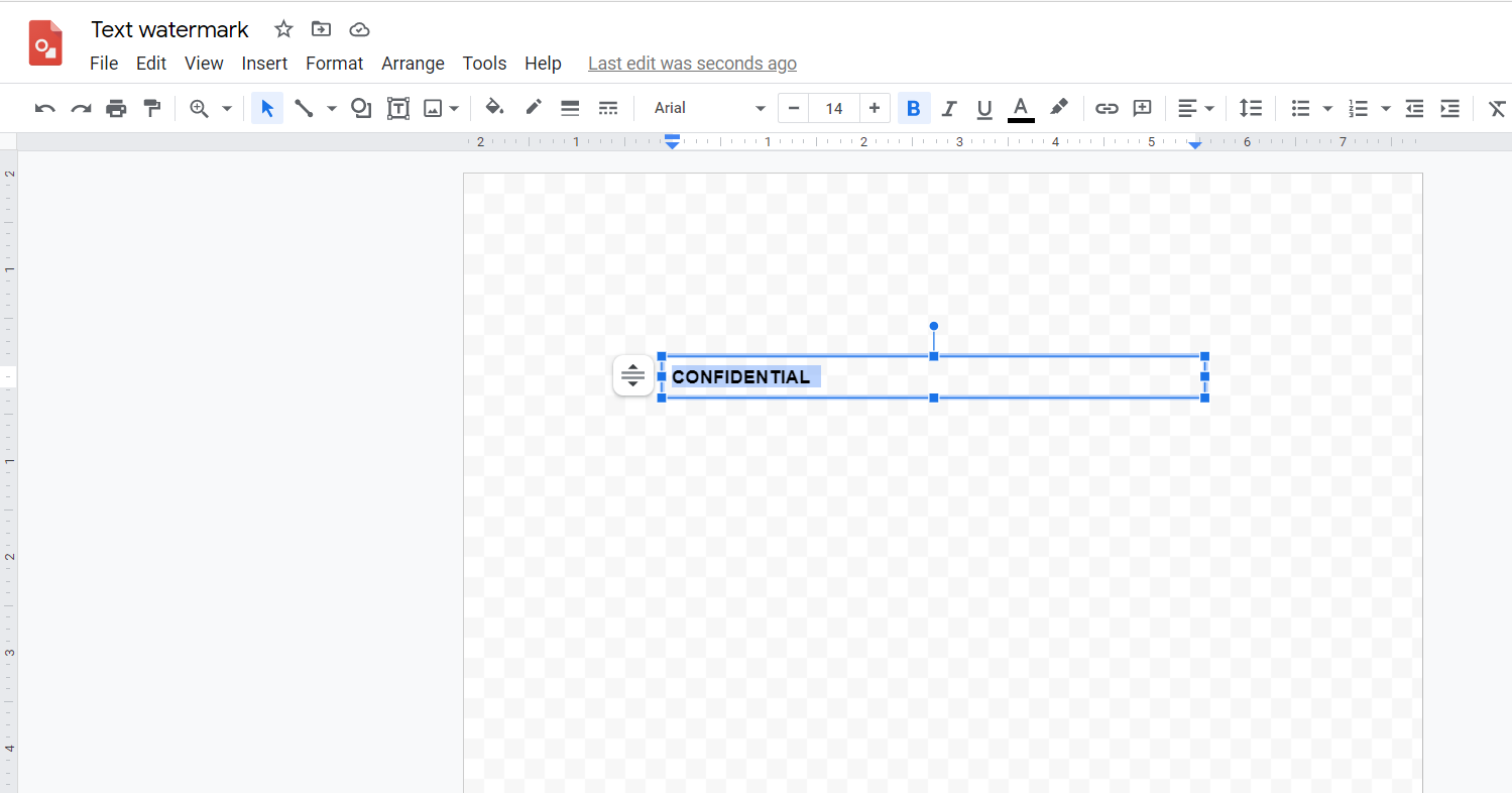 Текстовое поле в Google Рисунки