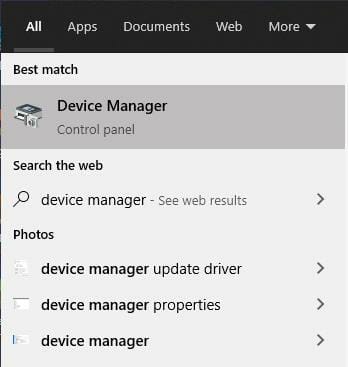 Диспетчер устройств с категориями оборудования