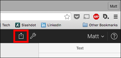 Диалог общего доступа: выбор параметров и добавление пароля
