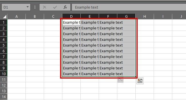 Выделите одну ячейку или диапазон ячеек в таблице.