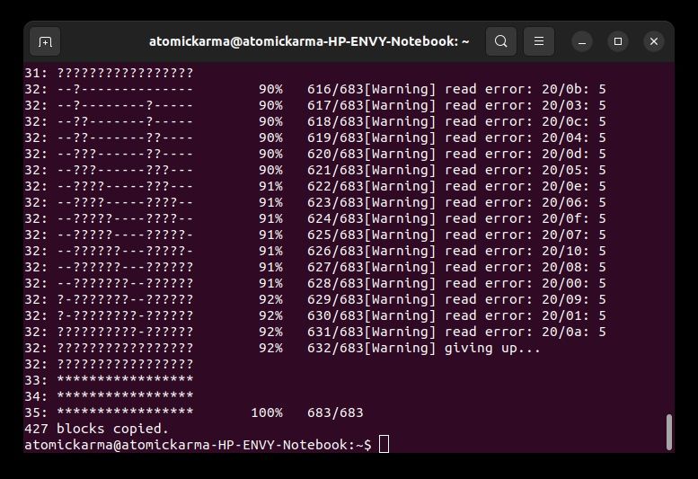 Архивация старого диска в Linux