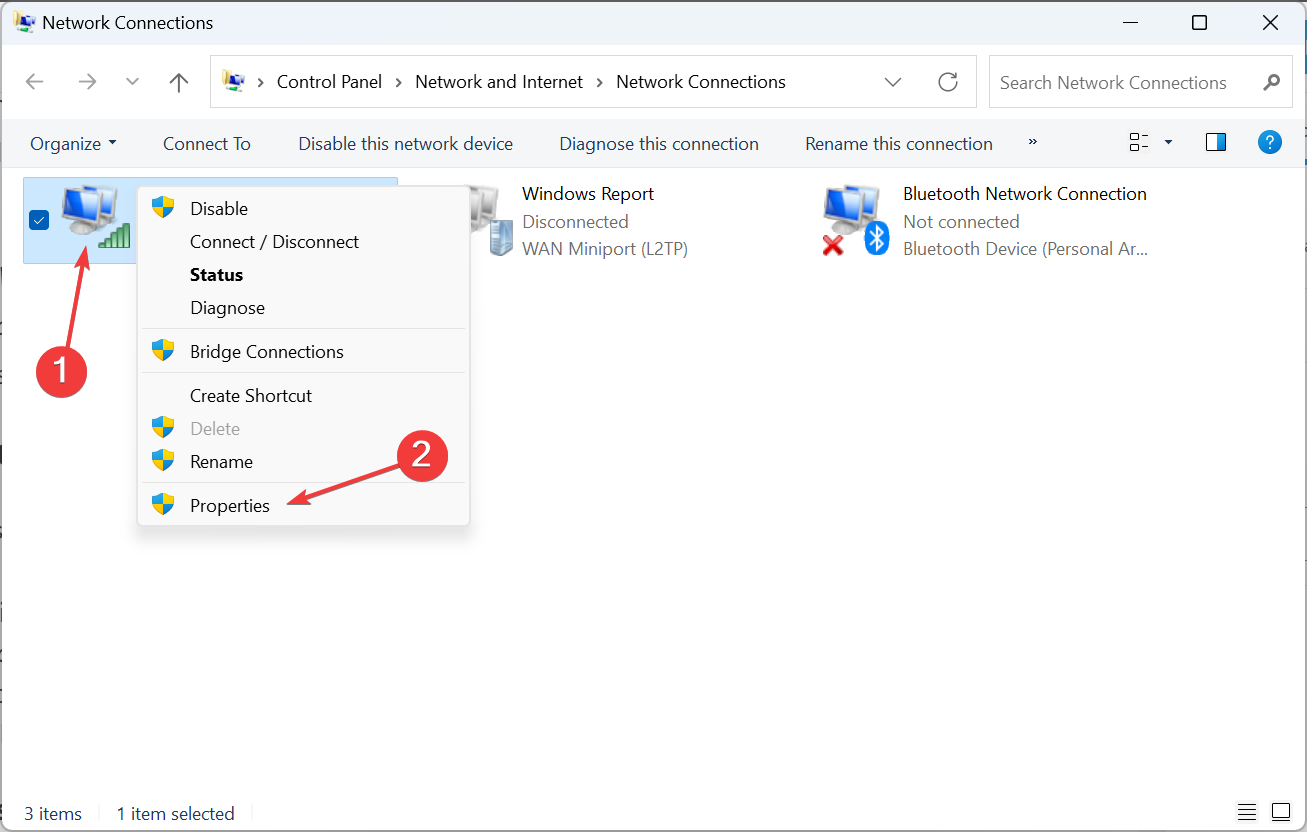 Свойства сетевого адаптера
