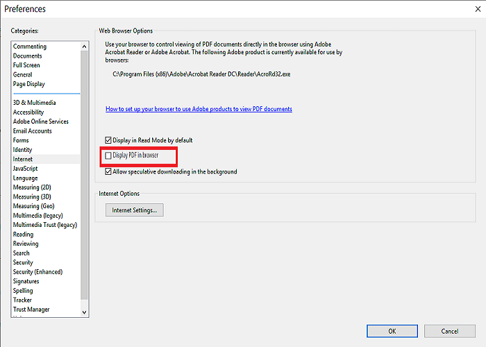 Настройка открытия PDF во внешнем ридере для корректной работы с AOL вложениями