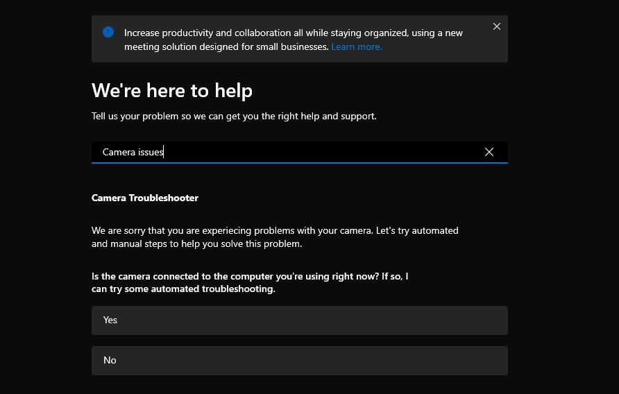 Устранение неполадок для камеры в Windows