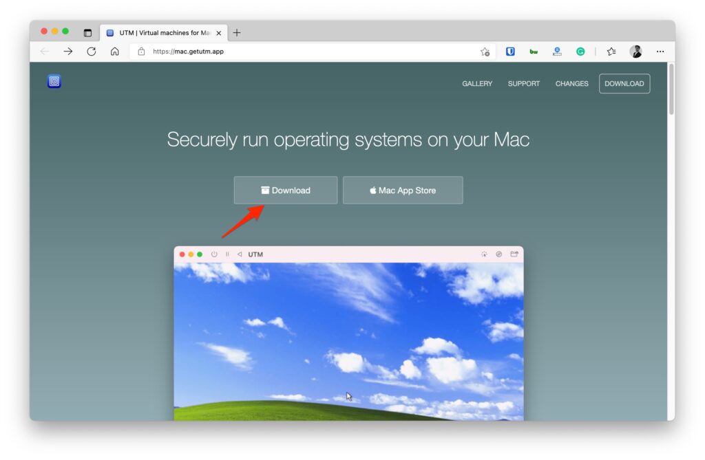 UTM установка на Mac