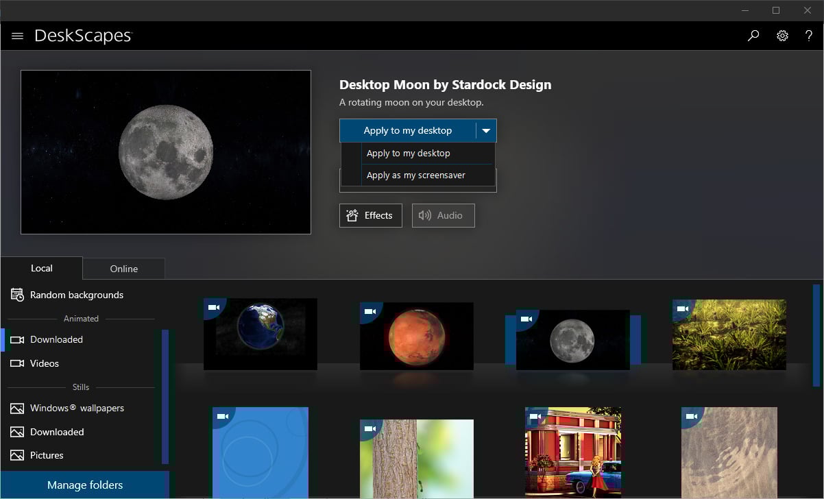 Применение обоев как фона рабочего стола или заставки