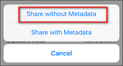Выбор способа отправки: AirDrop, Сообщение, Почта и др.