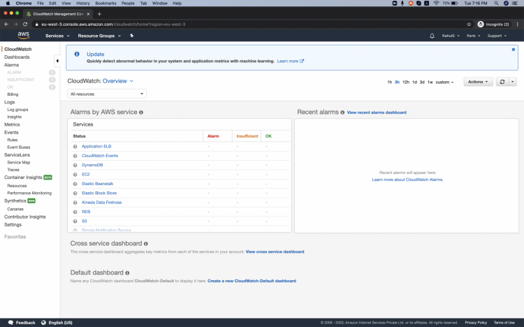 Секция Rules в CloudWatch