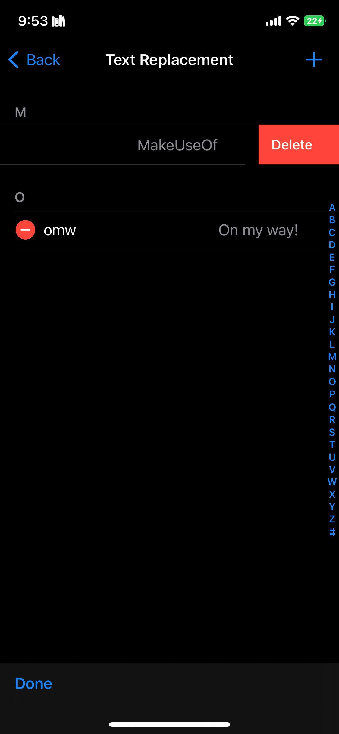 Удаление замены текста