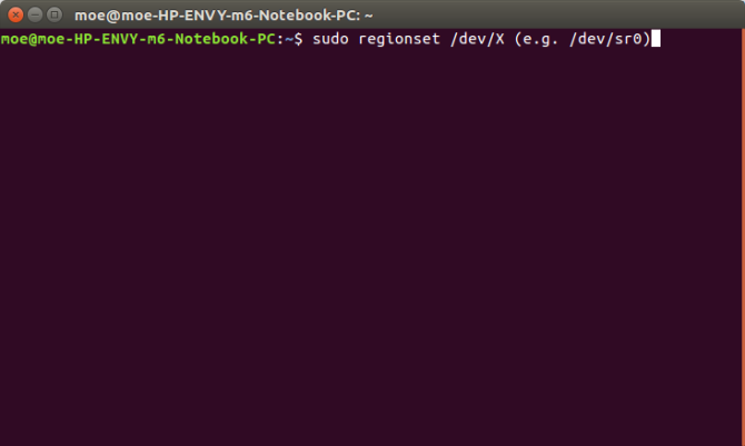 Интерфейс regionset для установки кода региона диска
