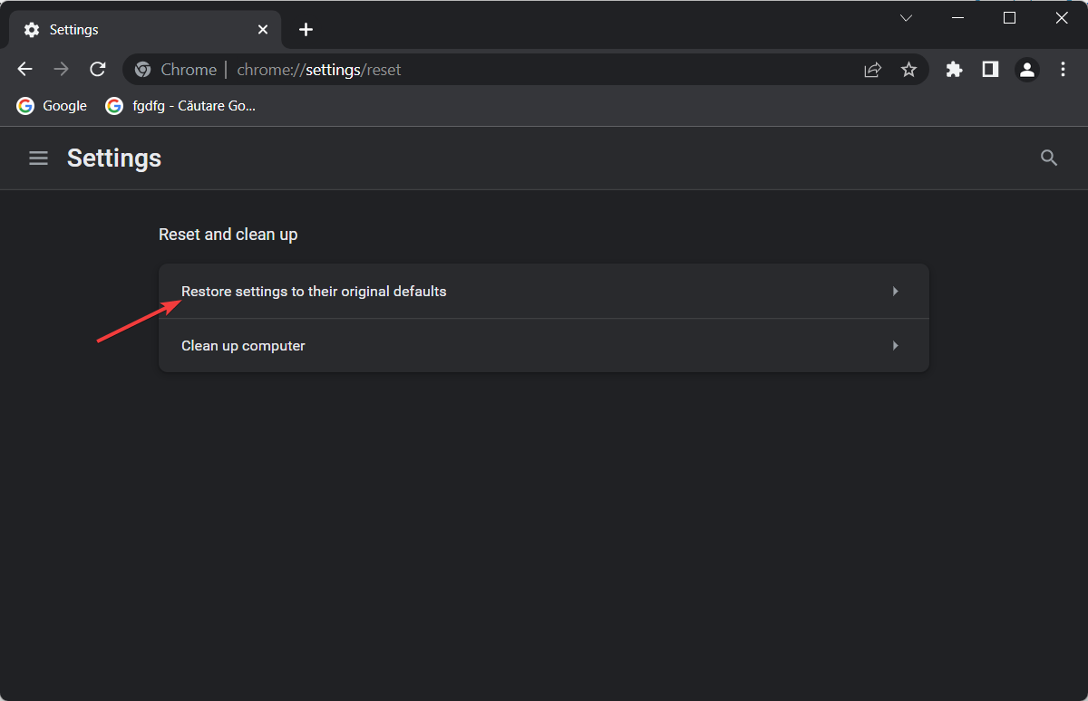 restore-settings-chrome google chrome not downloading files