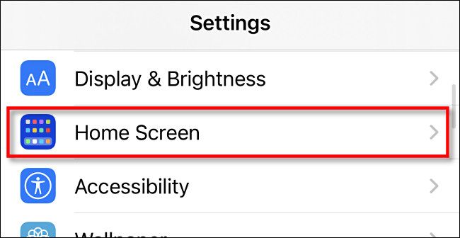 In iPhone Settings, tap