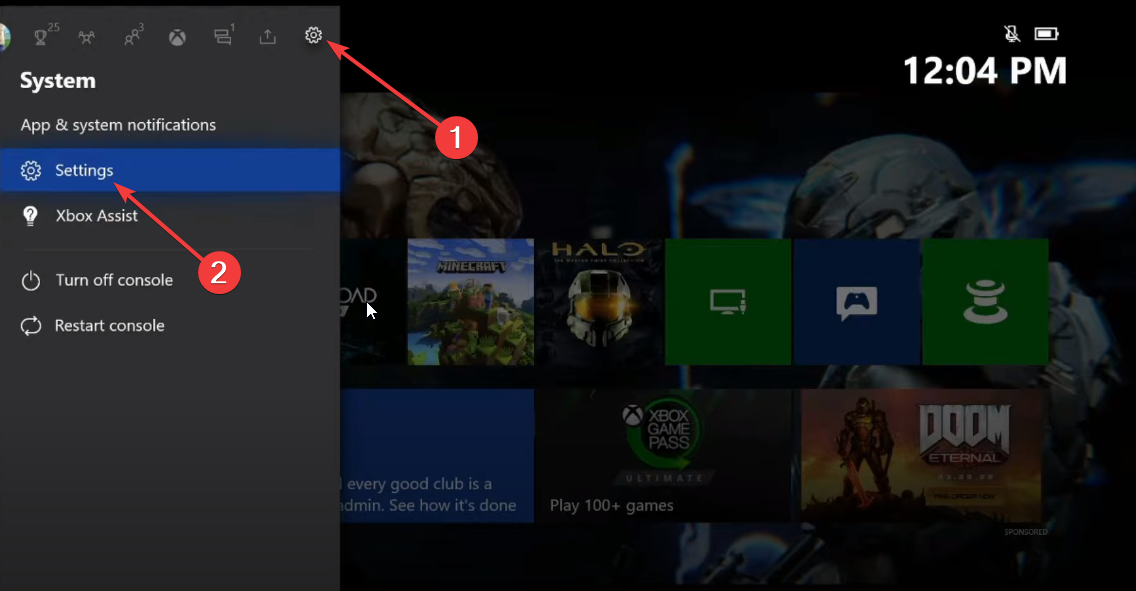Экран «Настройки» в разделе «Система»