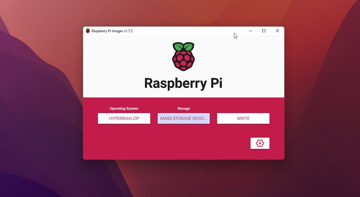 Запись HyperBian на Raspberry Pi через Imager