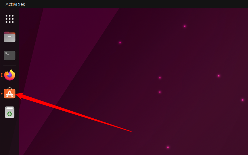 Иконка приложения «Ubuntu Software» на панели