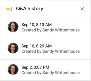 История вопросов и ответов