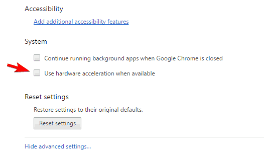 Отключение аппаратного ускорения Chrome